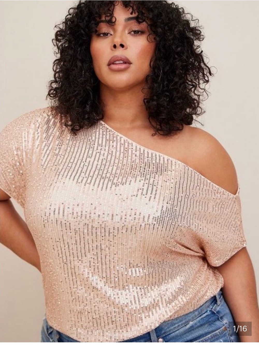 torrid Sequin Off the Shoulder Top size 00 = M-L 10 - Picture 2 of 10